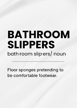 Bathroom Slippers Funny Definition
