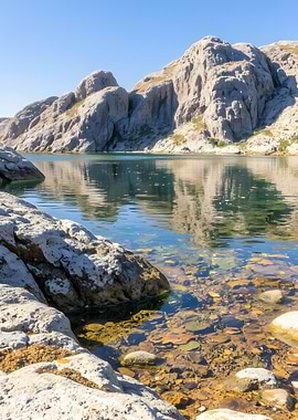 Serene Mountain Lake Landscape