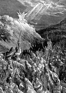 Apparition of Saint George Gustave Dore Crusades Engraving