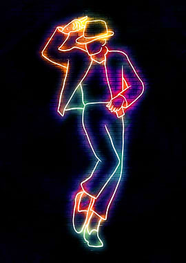 Neon Dancer Silhouette