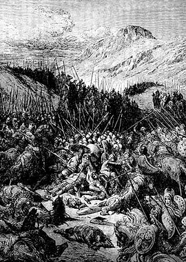 Battle of Dorvlaeum Gustave Dore Crusades Engraving
