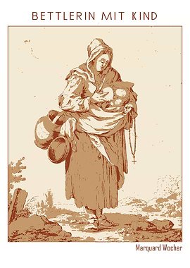 Bettlerin mit Kind by Marquard Wocher