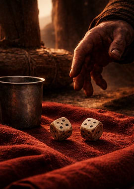 Casting Lots at Golgotha – Cinematic Biblical Wall Art