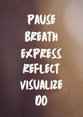 Inspirational Words on Brown Background