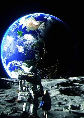 Astronaut and Child on the Moon pragmata