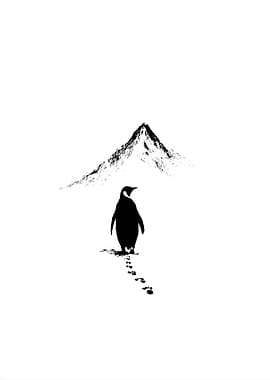 Meme Penguin Journey to the Mountain Peak