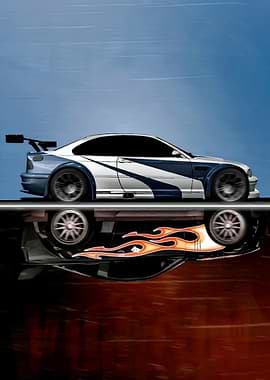 BMW M3 GTR with Reflection