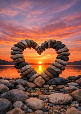Stone Heart at Sunset