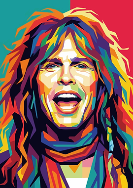 Steven Tyler Colorful Pop Art Portrait