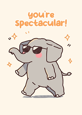 Spectacular Elephant with Sunglasses