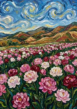Floral Field Painting