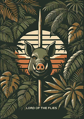 Lord of the Flies Boar Illustration
