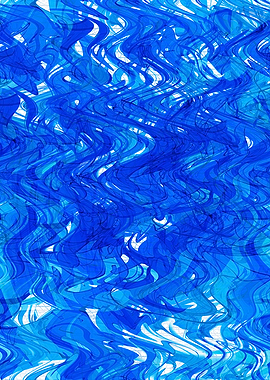 Abstract Blue Wave Pattern 1ABX