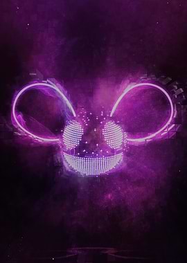 Deadmau5 Purple Neon Icon