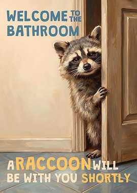 Welcome to the Bathroom Raccoon