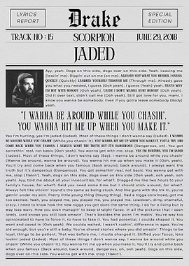 Drake - Jaded Lyrics Report