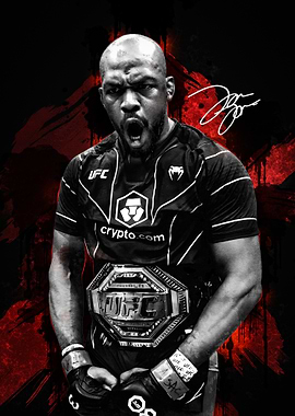Jon Jones UFC Champion Portrait with Belt