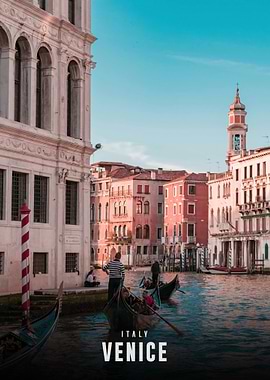 Venice, Italy: Gondolas on the Grand Canal