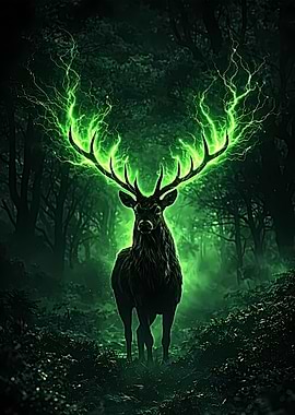 Great art deer neon