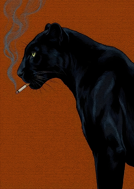 Smoking Panther Art