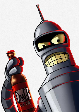 Bender with Duff Beer