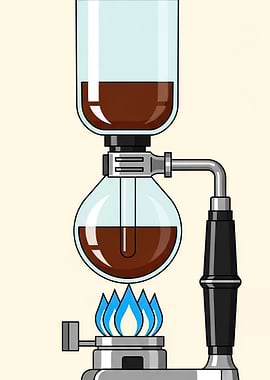 Syphon Coffee Maker Illustration