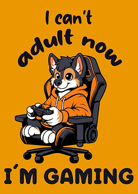 Funny Fox in Gaming Chair Gamer