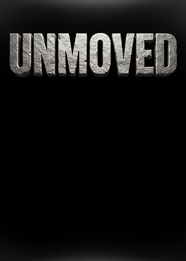 UNMOVED Stone Text on Black Background