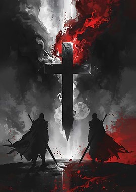 Dark Fantasy Knights with Cross