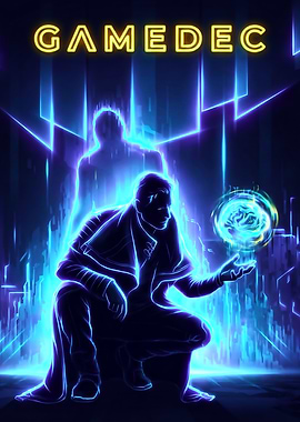 Gamedec Neon Cyberpunk Illustration