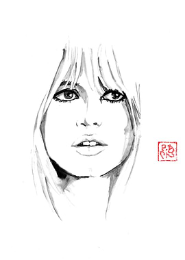 Ink Portrait of a Woman