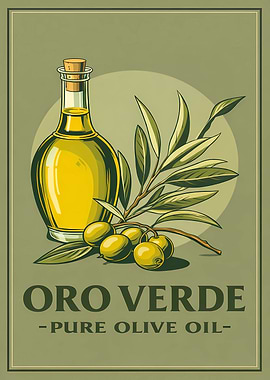 Oro Verde Pure Olive Oil Poster