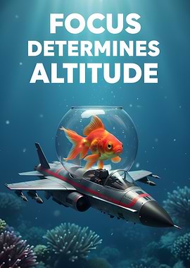 Focus Determines Altitude: Fish in Airplane
