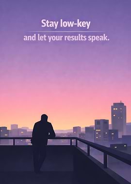 Stay low-key cityscape illustration