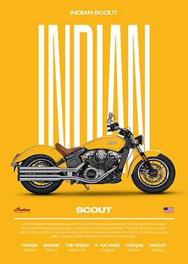 Indian Scout Motorcycle Poster