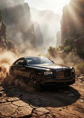 Black Rolls-Royce Black Badge Wraith in Desert Canyon