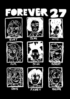 Forever 27 Club Tribute Art