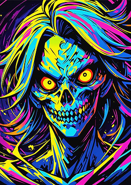 Colorful Skull Portrait