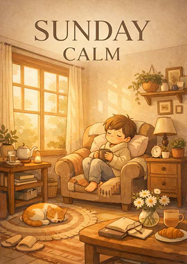 Sunday Calm: Cozy Indoor Scene