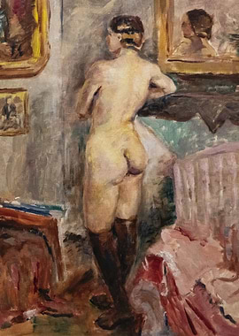 Nude Figure in Boots Painting