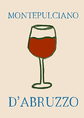 Montepulciano D'Abruzzo Wine Illustration