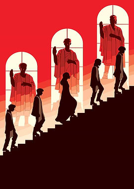 Ascension Stairway with Statues and Figures