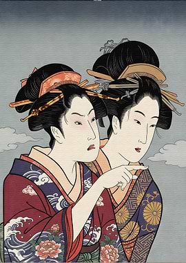 Ukiyo e smudge cat meme