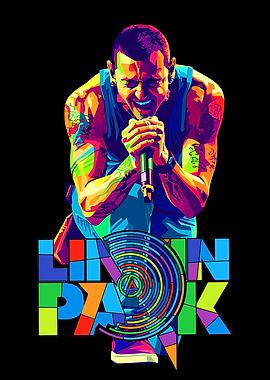 Chester Bennington Linkin Park Colorful Portrait
