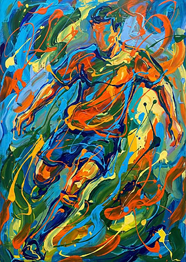 Abstract Soccer Player