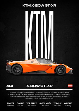 KTM X-BOW GT-XR Sports Car Poster