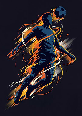 Dynamic Football Action Poster