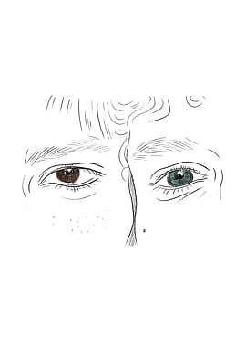 Line Art Portrait of Shane Hollander and Ilya Rozanov Heated rivalry