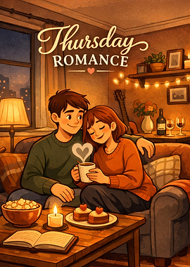 Cozy Thursday Romance Illustration