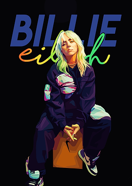 Billie Eilish Portrait Digital Art